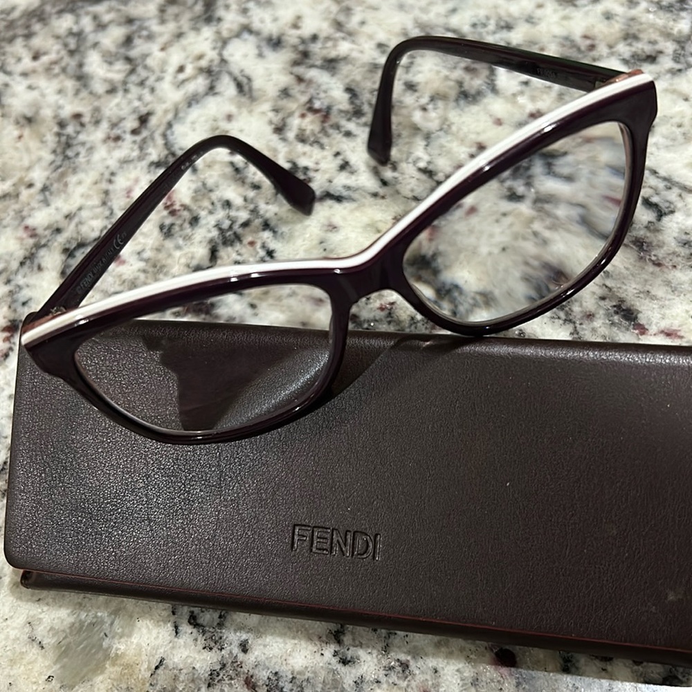 FENDI well worn eyeglasses with prescription.  Case included.
